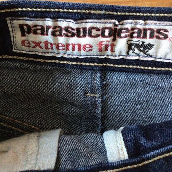 PARASUCO jeans denim long skirt western country dancing pockets splited  size 2 - Picture 4 of 11